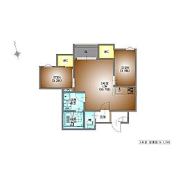 REGALEST Verde 2階2LDKの間取り