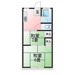 太田荘 2Kの間取図画像