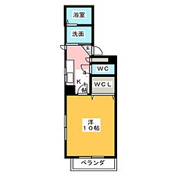 LucentHouse・M 1Kの間取図画像