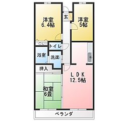 コート・アルカディア 3LDKの間取図画像