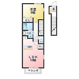 すまいらーく4 1LDKの間取図画像