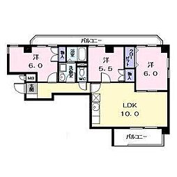 サンパレス 3LDKの間取図画像