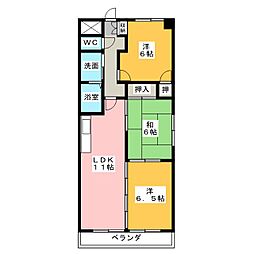 エクセル・1 3LDKの間取図画像