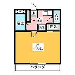 Forest 1Kの間取図画像