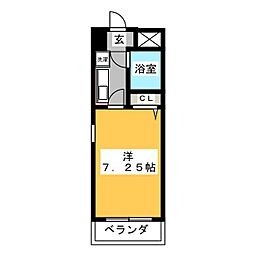 エスポア庄内緑地 1Kの間取図画像