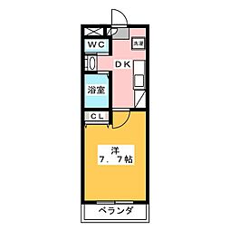 A・CITY清須 1Kの間取図画像