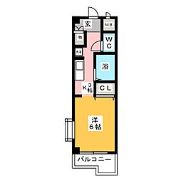 メゾン春日 1Kの間取図画像
