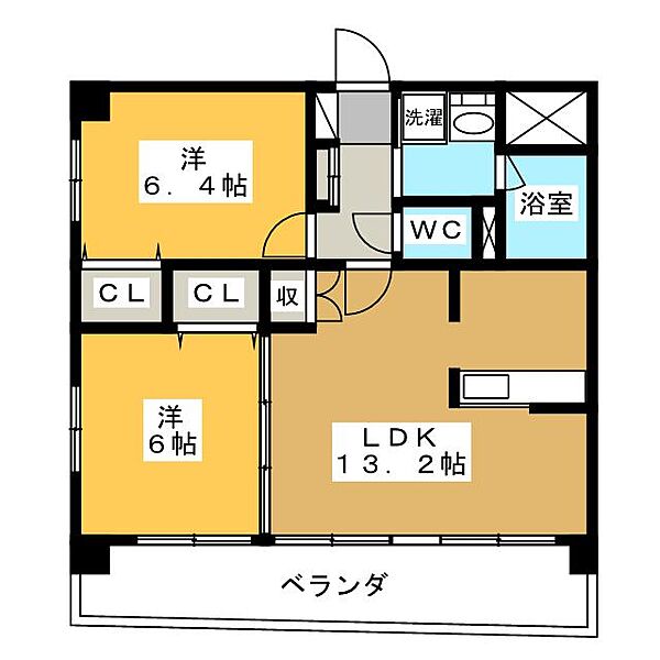 エミール東山 ｜愛知県名古屋市千種区東山通３丁目(賃貸マンション2LDK・7階・56.51㎡)の写真 その2