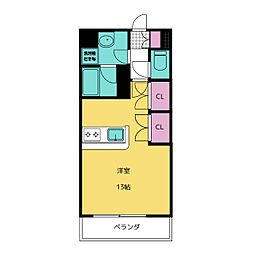 シティライフ日和 2階ワンルームの間取り
