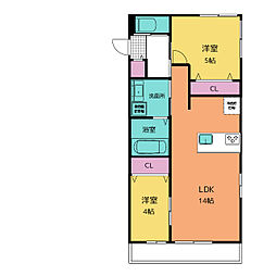 千種区御影町1丁目新築マンション 3階2LDKの間取り