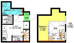 SOLID本山 1階ワンルームの間取り