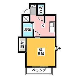 ロイヤル楠元 1Kの間取図画像