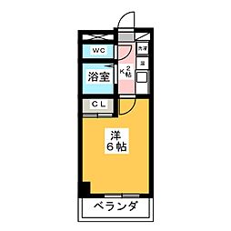 G1ビル本山 1Kの間取図画像