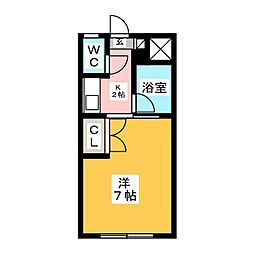 HKビル穂波 1Kの間取図画像