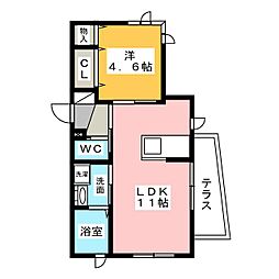 マ・メゾン・リーベン本山 1LDKの間取図画像