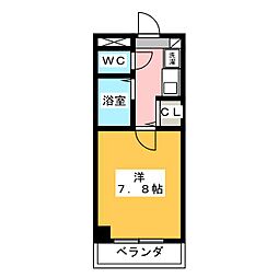 ステイシア 1Kの間取図画像