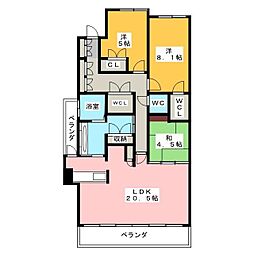 プライムメゾン富士見台 3LDKの間取図画像