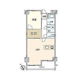 東山ハウス 1LDKの間取図画像