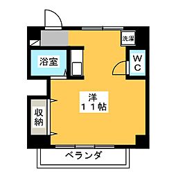 セピア良花園ビル ワンルームの間取図画像
