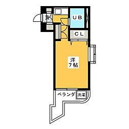 メゾン・ド・ミュール ワンルームの間取図画像