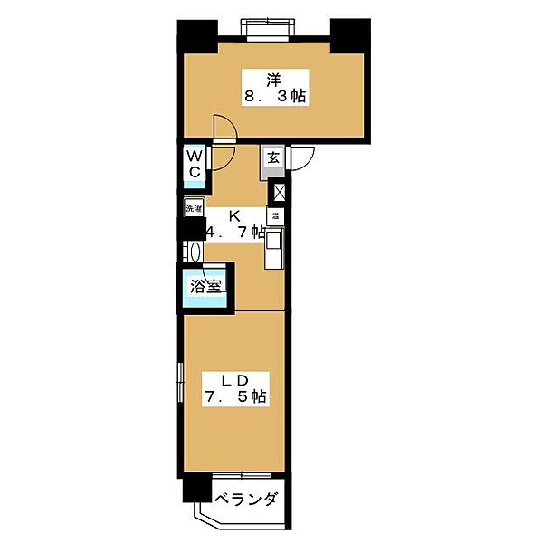 バンベール31 ｜愛知県名古屋市東区筒井２丁目(賃貸マンション1LDK・7階・40.41㎡)の写真 その2