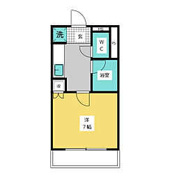 コーポブリッヂ千種 3階1Kの間取り