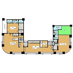 千種タワーヒルズ 23階2LDKの間取り