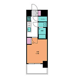 プレサンス新栄ユリシス 6階1Kの間取り
