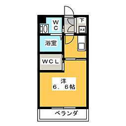 ＫＤＸ千早レジデンス 11階1Kの間取り