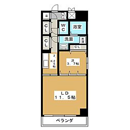 マリオン千種 1LDKの間取図画像