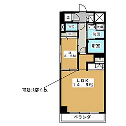 マリオン千種 1LDKの間取図画像