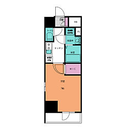 エスリード新栄グランラグジェ 1Kの間取図画像