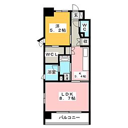 グランシャリオ千種 1LDKの間取図画像