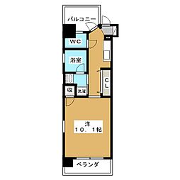 千種ライズ 1Kの間取図画像