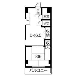G1ビル千種 1DKの間取図画像