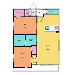 アベニュー千種1 2LDKの間取図画像