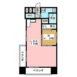 サンシャイン葵 1LDKの間取図画像