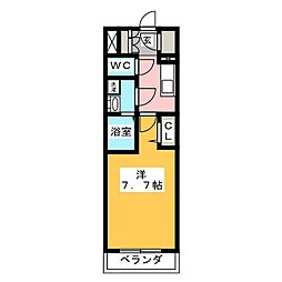 エスリード葵桜通り 1Kの間取図画像