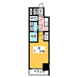 エスリード葵桜通り 1Kの間取図画像