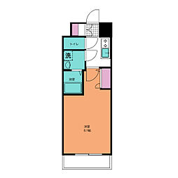 エスリード新栄グラティア 1Kの間取図画像