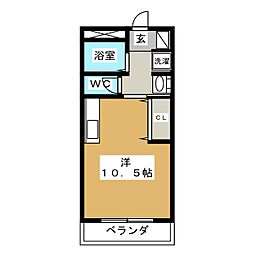 コーポシオン ワンルームの間取図画像