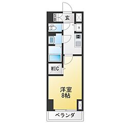 エスリード車道 桜通 1Kの間取図画像