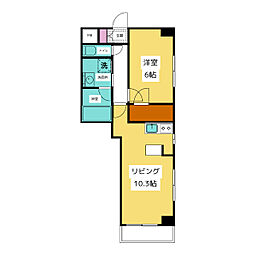 エステムプラザ名古屋ＤＣ2027 10階1LDKの間取り