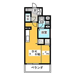 グランデ寿町 4階1DKの間取り