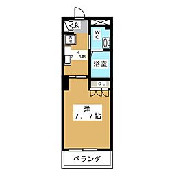 パークアクシス名駅南 3階1Kの間取り