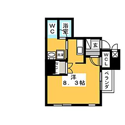Ｃｏｍｆｏｒｔささしまライブ 5階1Kの間取り