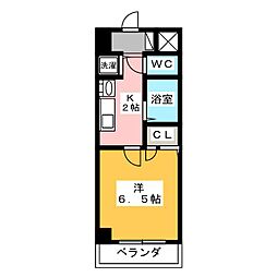 プレサンス名古屋STATIONアライブ 10階1Kの間取り