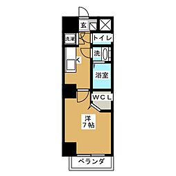 axis nagoya sw 8階1Kの間取り