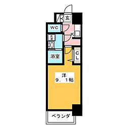 S-RESIDENCE名駅West 3階1Kの間取り