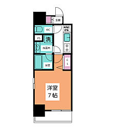 グランドゥール名駅西 2階1Kの間取り
